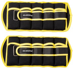 Fitvids Fully Adjustable Ankle Wrist Arm Leg Weights, Adjustable, 15-Lb Pair, 0-7.5 Lbs Each