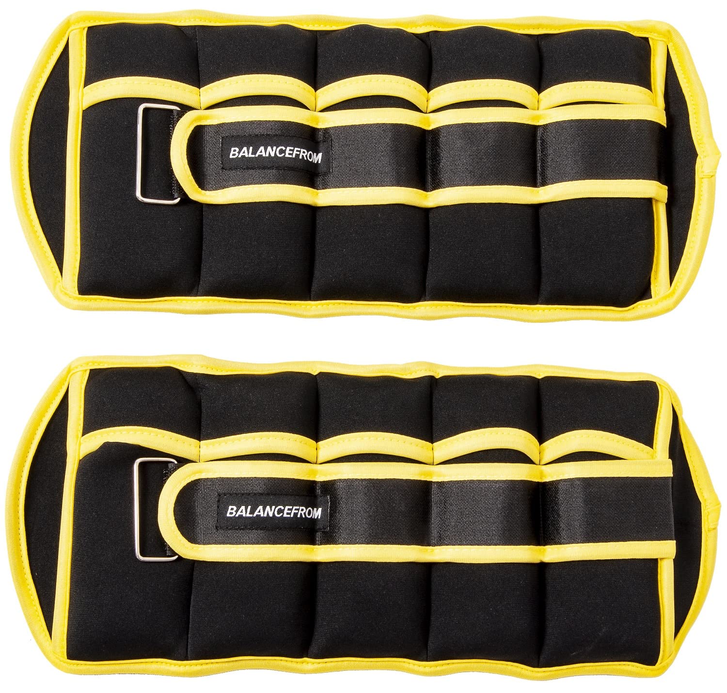 Fitvids Fully Adjustable Ankle Wrist Arm Leg Weights, Adjustable, 15-Lb Pair, 0-7.5 Lbs Each