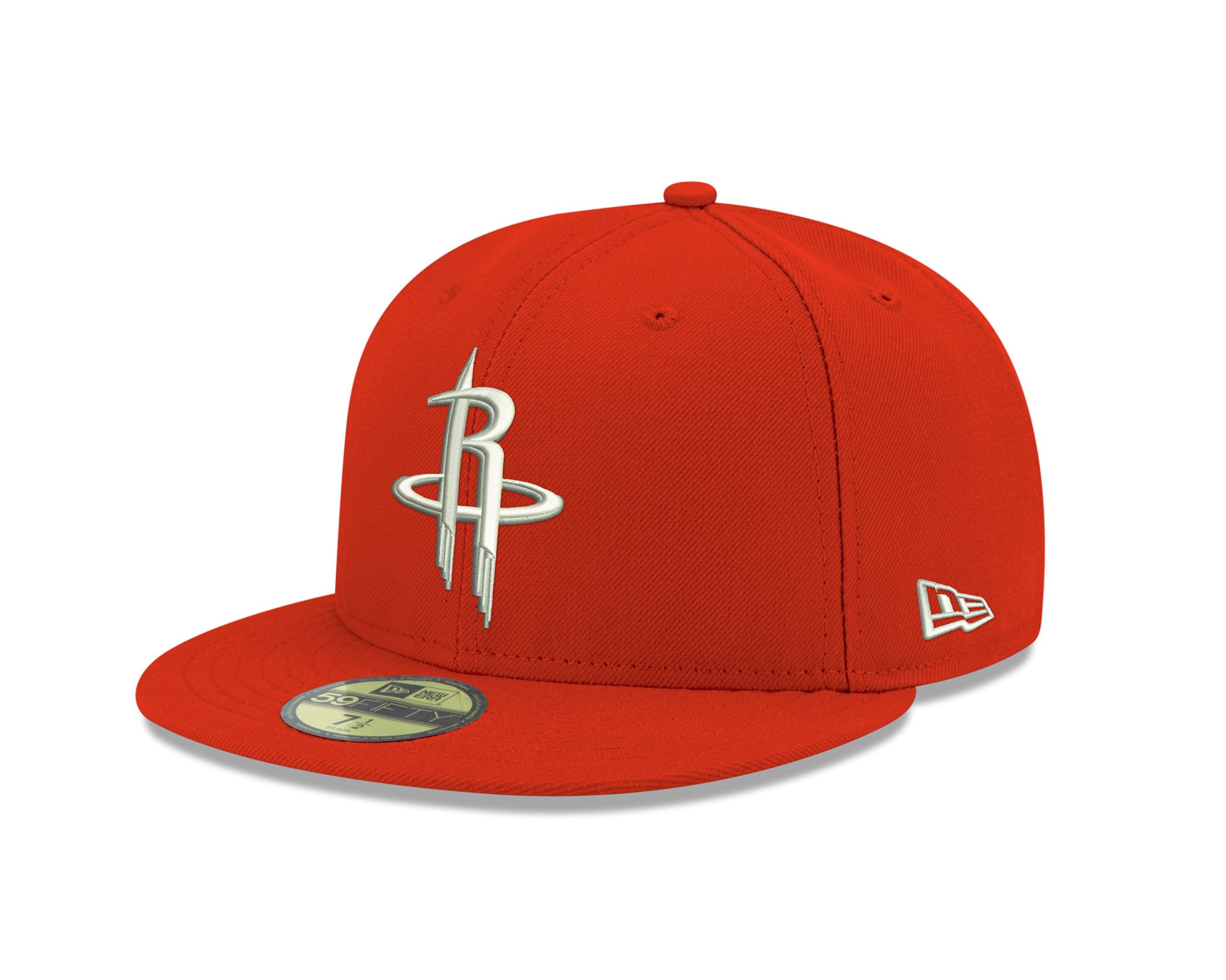 New Era NBA Houston Rockets Mens Official 59FIFTY Fitted Cap, 6.875, Red