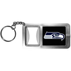 NFL Siskiyou Sports Fan Shop Seattle Seahawks Flashlight Key Chain with Bottle Opener One Size Black
