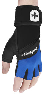 Harbinger Training Grip Wristwrap Weight Lifting Gloves, Unisex, Small, Blue