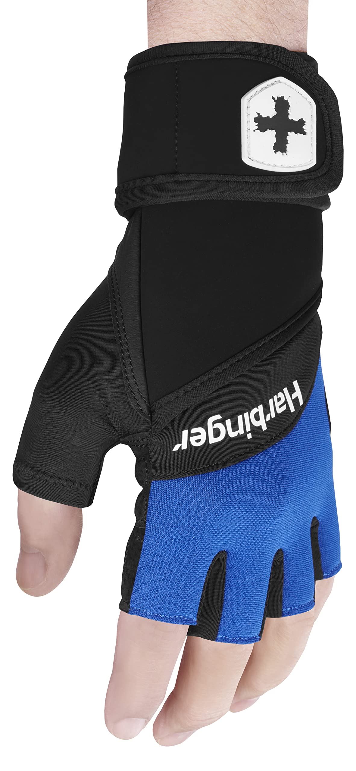 Harbinger Training Grip Wristwrap Weight Lifting Gloves, Unisex, Small, Blue