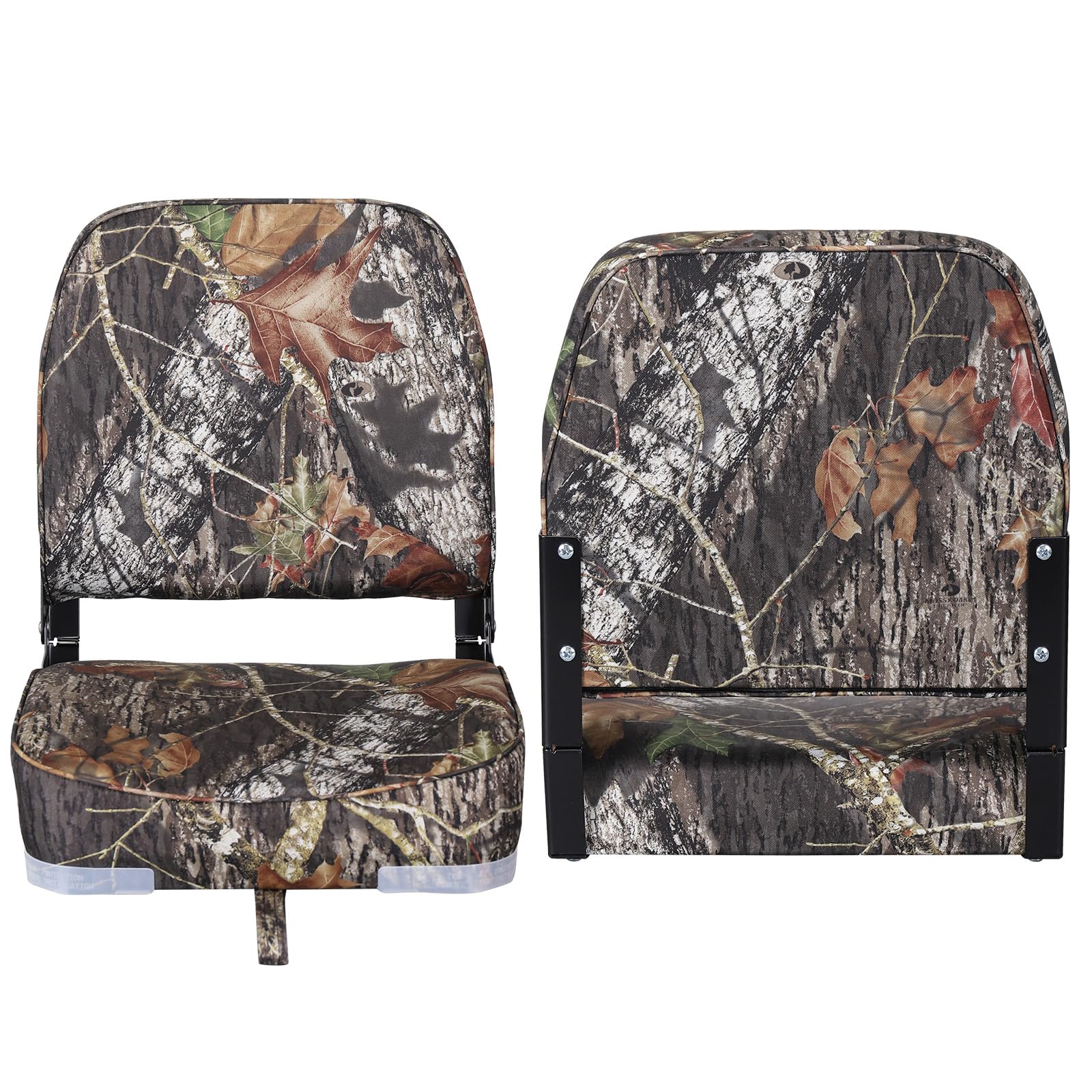 Leader Accessories A Pair Of Camo Folding Fishing Boat Seat 2 Seats (Camo)