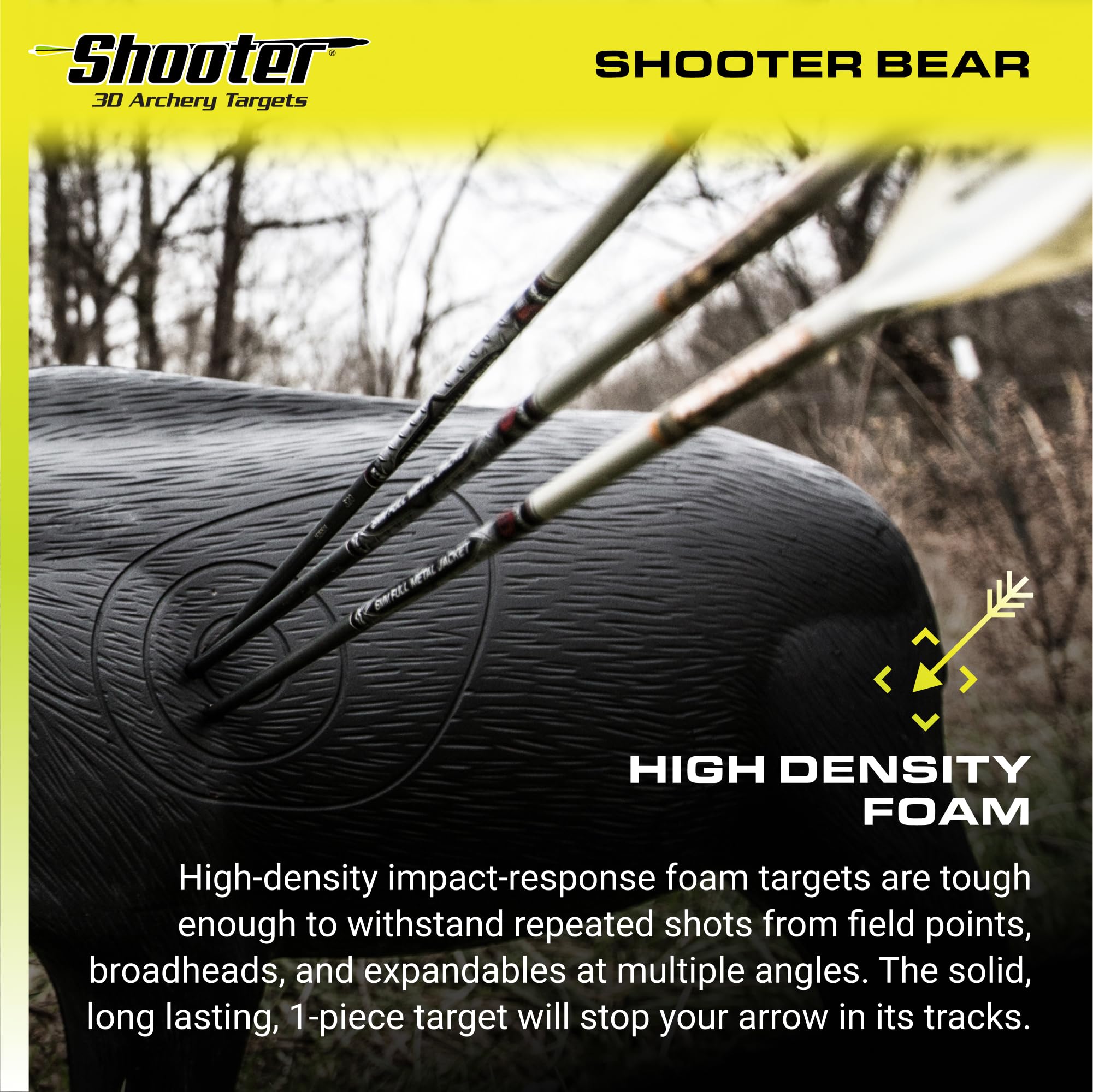Shooter 3D Archery Bear Target, Black, One Size