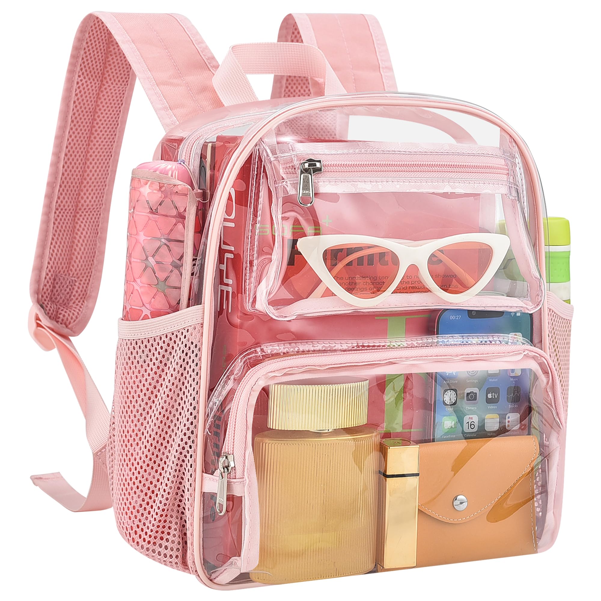 MAY TREE Small Clear Backpack Stadium Approved for Women and Men Clear Bag for Stadium Events Concert Sporting Festival, Princes