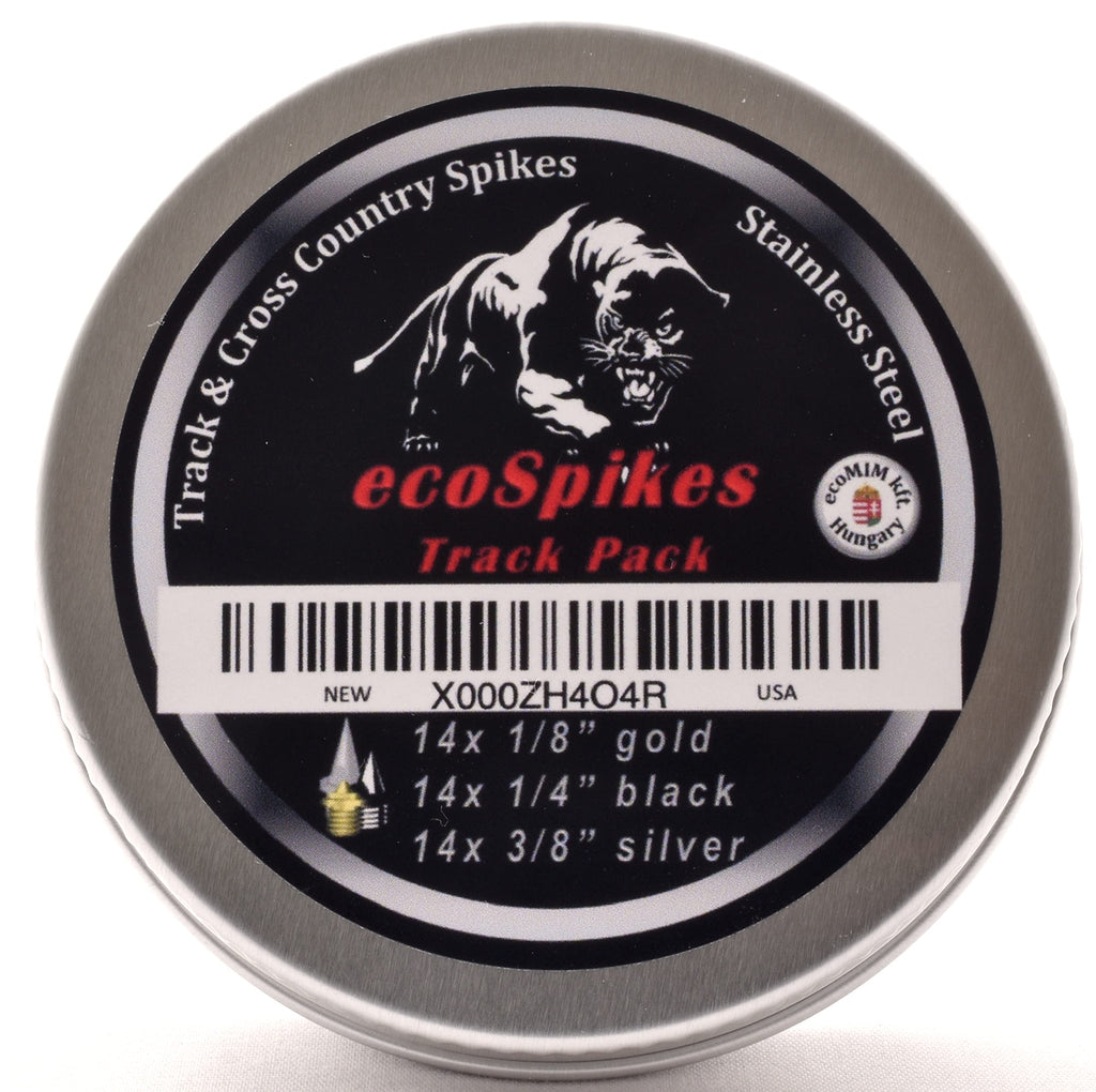 Ecospikes Track Pack - Color Coded Track And Cross Country Spikes (1/8'',1/4'',3/8'')