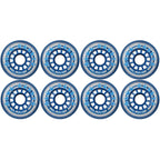 Blue Bellies 8 Inline Skate Wheels 76Mm 78A, Clear/Blue