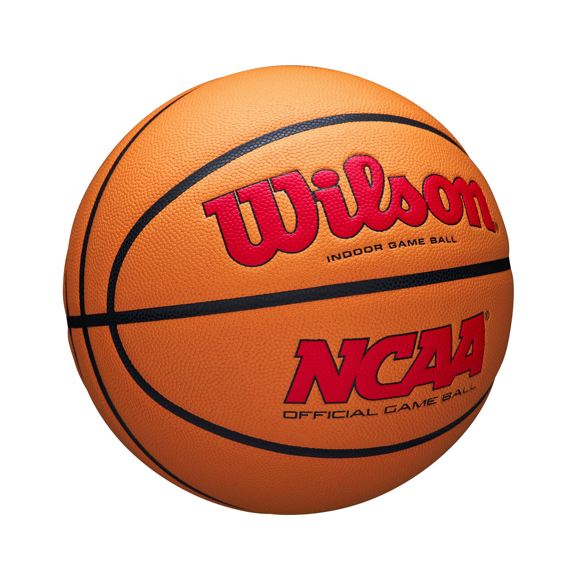 Wilson Ncaa Evo Nxt Official Indoor Game Basketball - Scarlet/Orange, Size 6-28.5''