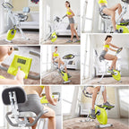 Leikefitness Leike X Bike Ultra-Quiet Folding Exercise Bike, Magnetic Upright Bicycle With Heart Rate,Lcd Monitor And Easy To As