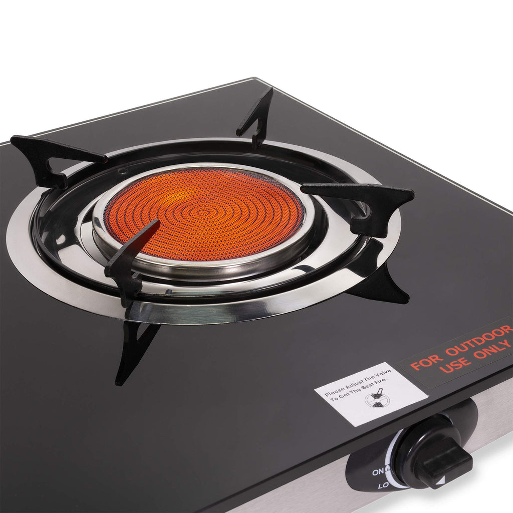 Barton Deluxe Propane Gas Range Stove 2 Burner Cooktop Auto Ignition Outdoor Grill Camping Stoves Station Lpg