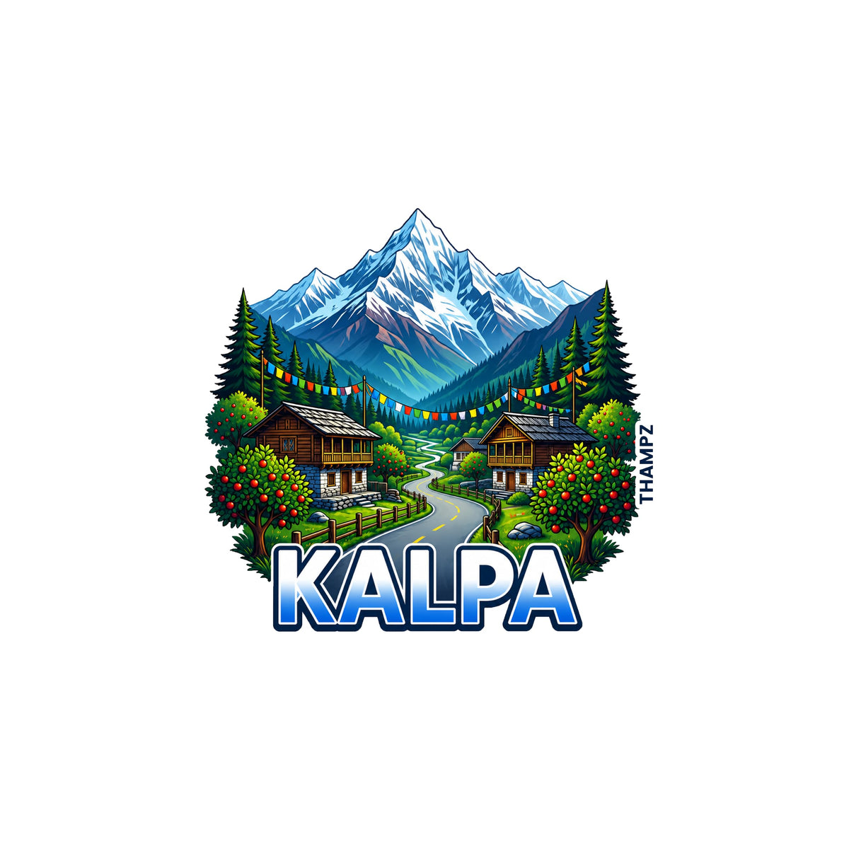 THAMPZ Kalpa  3D Embossed Flexible Fridge Magnet 0.5mm Ultra Thin Decorative with Strong Hold | Refrigerator Magnet for Notes,