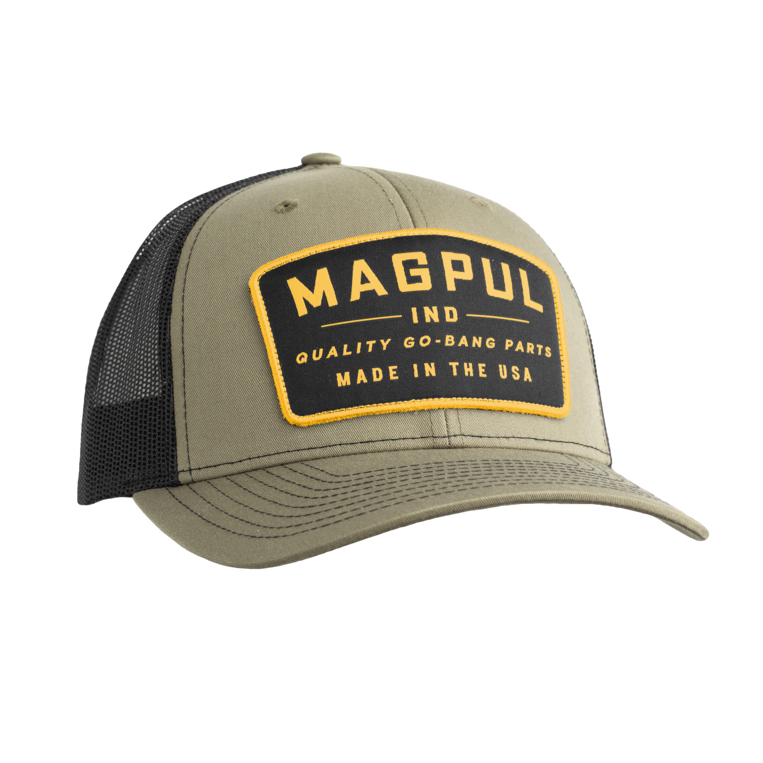 Magpul Trucker Hat Snap Back Baseball Cap, One Size Fits Most, Go Bang Olive