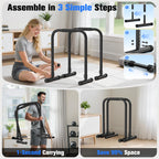 Sportsroyals Adjustable Dip Bar Station, Heavy Duty Parallette & Parallel Bars, 400LBS Stable Dip Stands for Home Gym, Calisthen