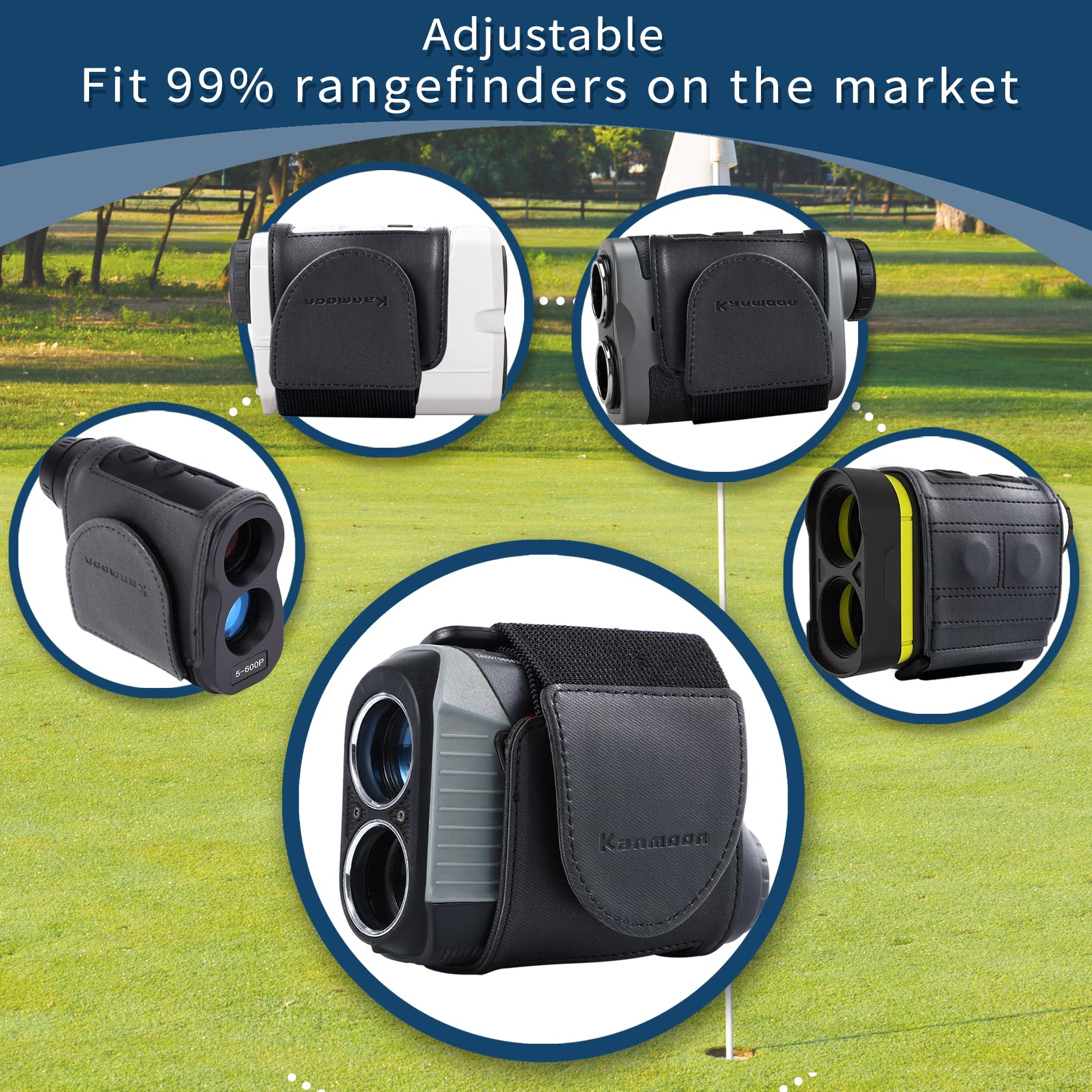 Golf Rangefinder Magnetic Strap, Adjustable Magnetic Rangefinder Strap Holder Wrap Mount For Golf Cart With Strong Magnet, Secur