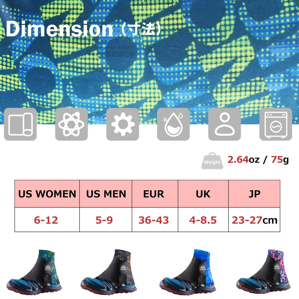 Azarxis Low Trail Gaiters Reflective Ankle Gators Protective Shoe Covers With Uv Protection & Breathable & Sand Prevention For W