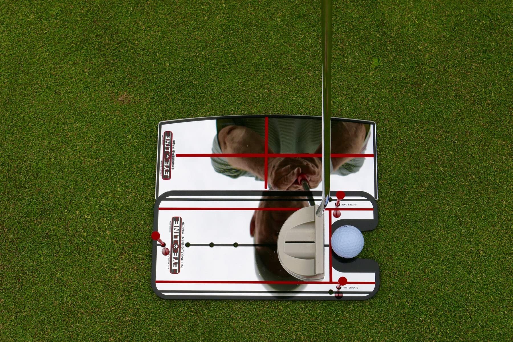 Eyeline Golf Small Putting Alignment Shoulder Mirror - Portable Aids To Improve Your Putting Setup, Eye Placement, Putter Face A