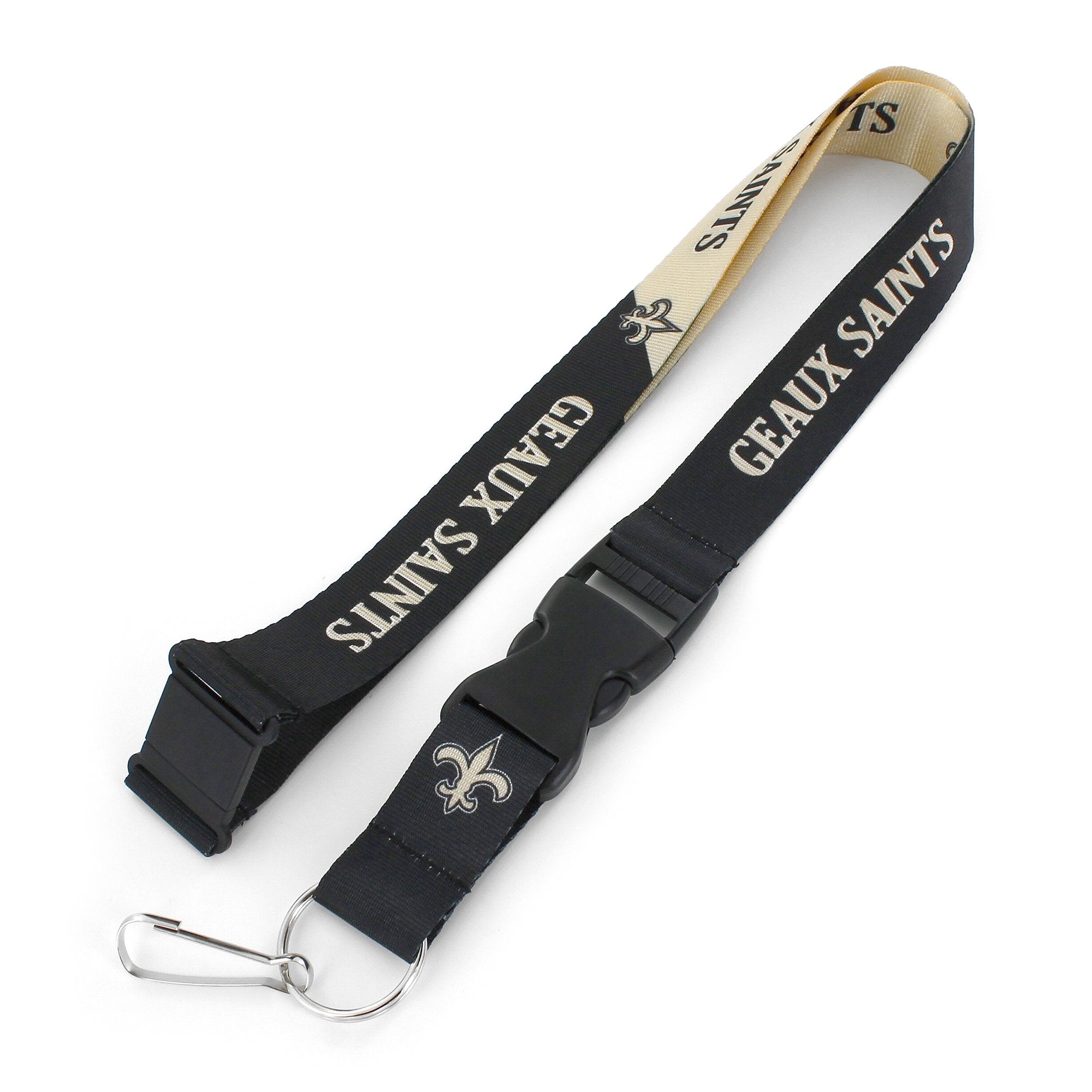 Aminco Nfl New Orleans Saints Slogan Lanyard, Black, 22''''''
