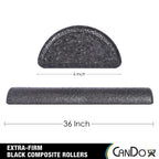 Cando Black Composite High-Density Roller, Half-Round, 6'''' X 36