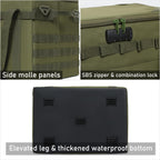 Lemubeane Tactical Camping Storage Bag - 57L Utility Tote Bag Organizer With Combination Lock And Shoulder Straps (Army Green, 5