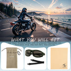 Sol Pro Anti-Fog Safety Motorcycle Riding Sunglasses, Foam Padded, Eye Protection Goggle, Dustproof, Windproof, Hunting, Hiking,