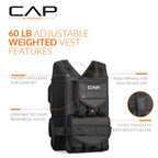 Cap Barbell Adjustable Weighted Vest, 60 Lb