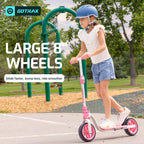 Gotrax KS8 Kick Scooter for Kids 5+, Large 8 Wheels and Height Adjustable Handlebar, Sturdy Wide Deck & Rear Brake, Detachable f