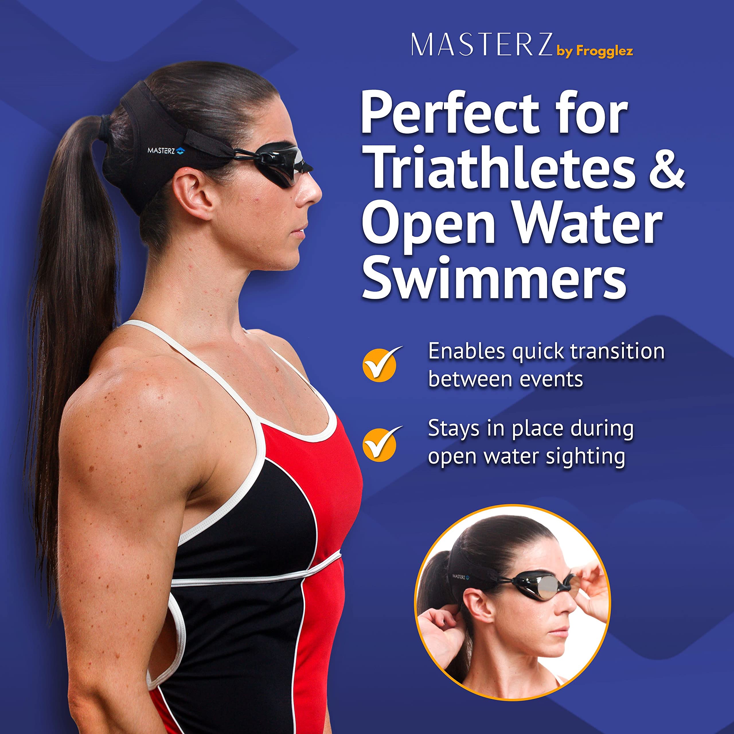 Frogglez Masterz Swim Goggles For Adults & Teens, Anti Fog Mirrored Goggles