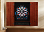 Viper Metropolitan Solid Wood Cabinet & Electronic Dartboard Ready-To-Play Bundle: Standard Set (777 Dartboard), Cinnamon Finish