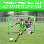 Gosports Team Tone 6 Ft X 4 Ft Portable Soccer Goal For Kids - Pop Up Net For Backyard - Bright Green