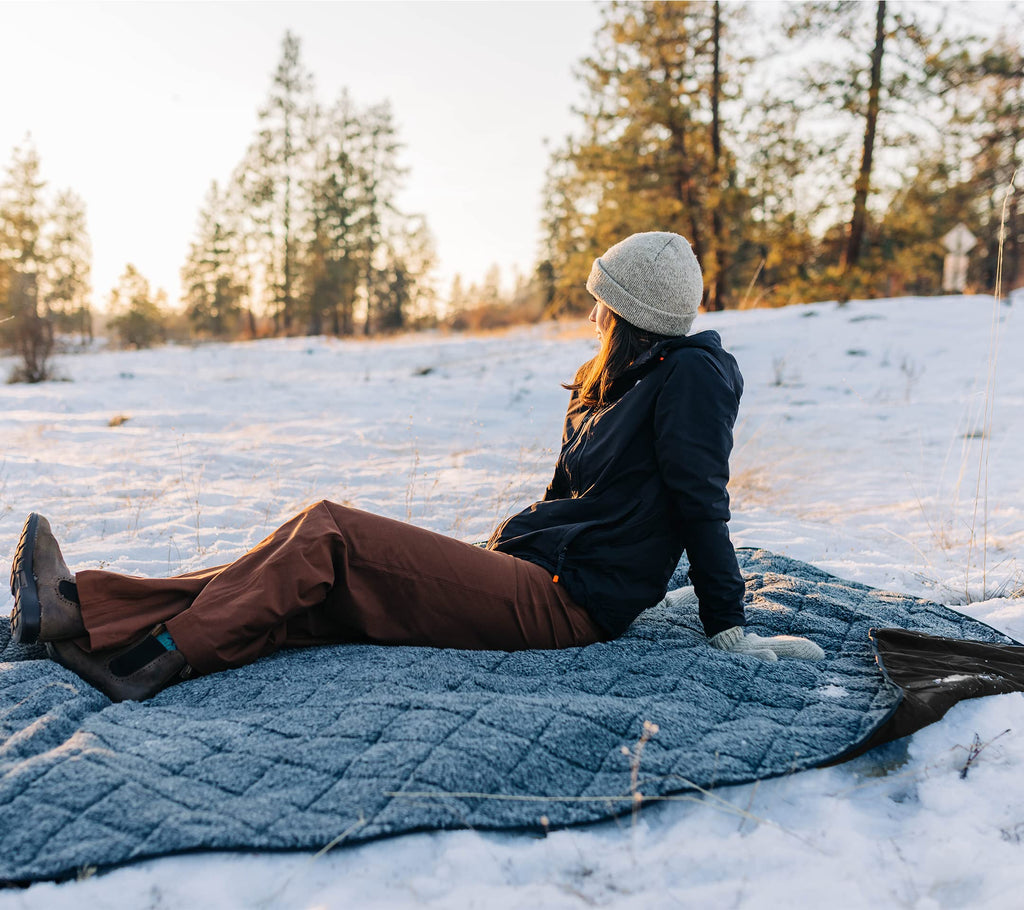 Sherpa Waterproof Outdoor Blanket. Large Sherpa Camping & Stadium Blanket For Cold Weather. Perfect For Picnic, Sports, Concerts