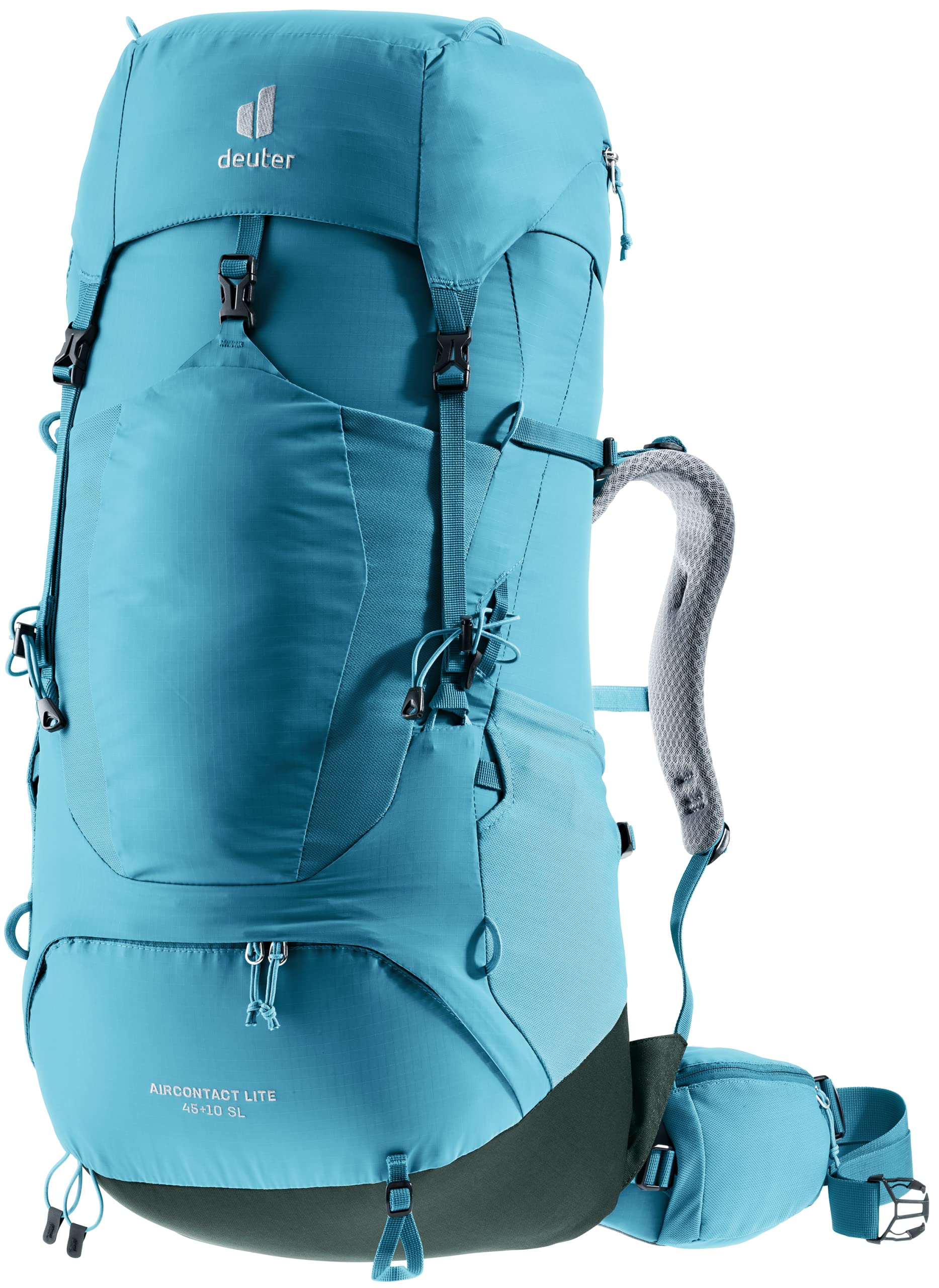 Deuter Womens Aircontact Lite 45 + 10 SL, Lightweight Backpacking & Hiking Backpack, 45 + 10 Liters - Lagoon-Ivy