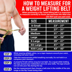 Rip Toned 6In Weightlifting Belt, Powerlifting, Bodybuilding Belt Men & Women, Back Support Weight Lifting (Red, Xxl)