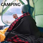 Tirrinia Outdoors Waterproof Blanket, 59X 79 Lightweight Fleece Stadium Windproof Throw Mat For Boat, Traveling, Camping, Hiking