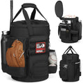 SunForMorning Baseball Bucket Bag Baseball Coaching Accessories Organizer Softball Bucket Bag with Anti-Slip Bottom & Multiple P