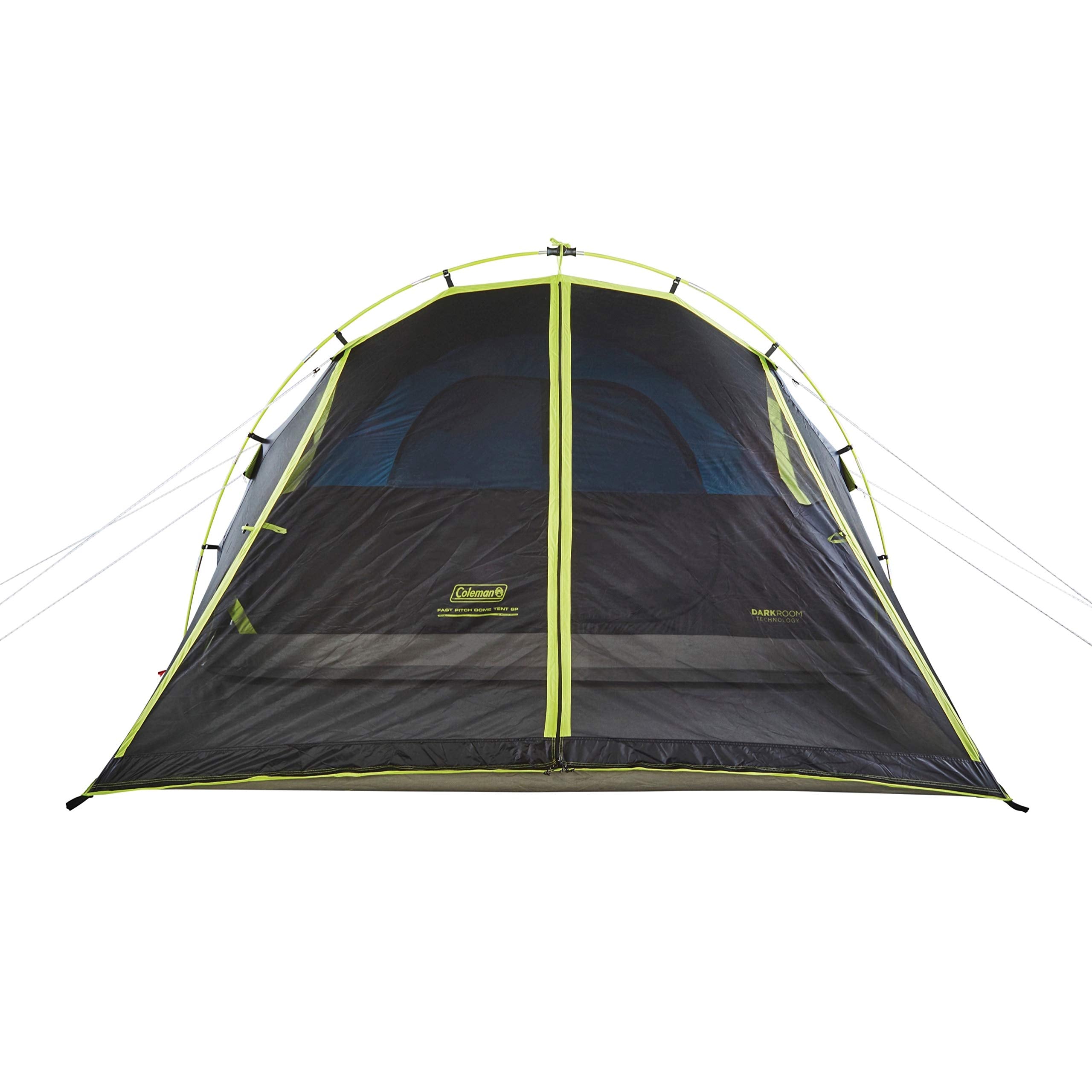 Coleman Carlsbad Dark Room Camping Tent With Screened Porch, 4/6 Person Tent Blocks 90% Of Sunlight And Keeps Inside Cool, Weath