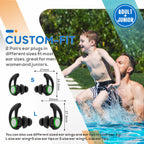 2 Pairs Ear Plugs For Swimming Adults, Hearprotek Reusable Custom-Fit Swim Water Ear Plugs Men Women For Swimmers Shower Pool Ba