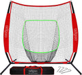 7  7ft Baseball Softball Practice Net- Portable Baseball Net for Batting, Hitting, Pitching Come with Carry Bag, Training for Pl