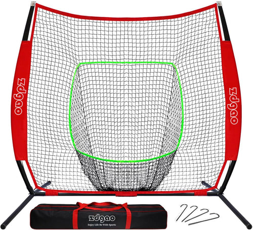 7  7ft Baseball Softball Practice Net- Portable Baseball Net for Batting, Hitting, Pitching Come with Carry Bag, Training for Pl