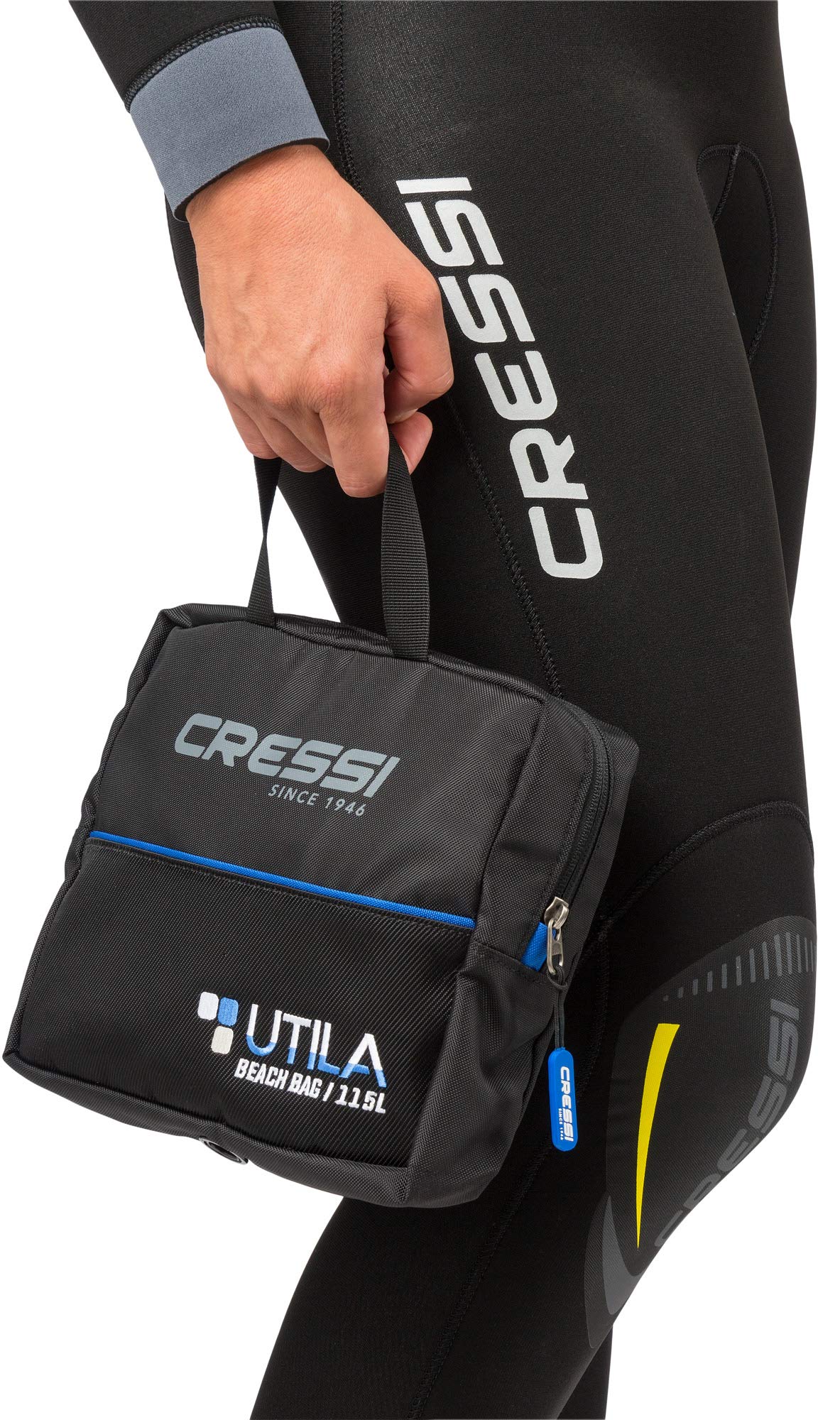 Cressi Heavy Duty Mesh Backpack 85 Liters Capacity For Snorkeling, Water Sport Gear | Utila: Designed In Italy, Black, One Size