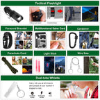 Survival Kit And First Aid Kit, 142Pcs Professional Survival Gear And Equipment With Molle Pouch, For Men Dad Husband Who Likes
