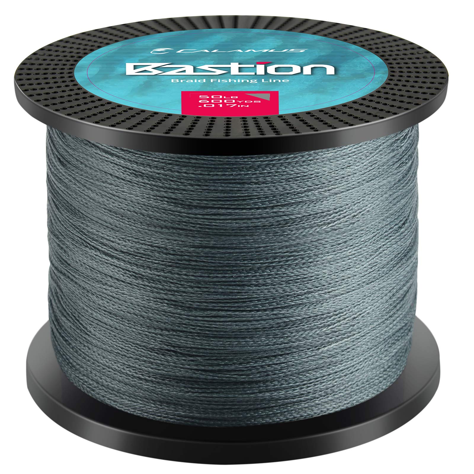 Calamus Bastion Braided Fishing Line, Gray, 150 Yds, 65 Lb (4 Strands)