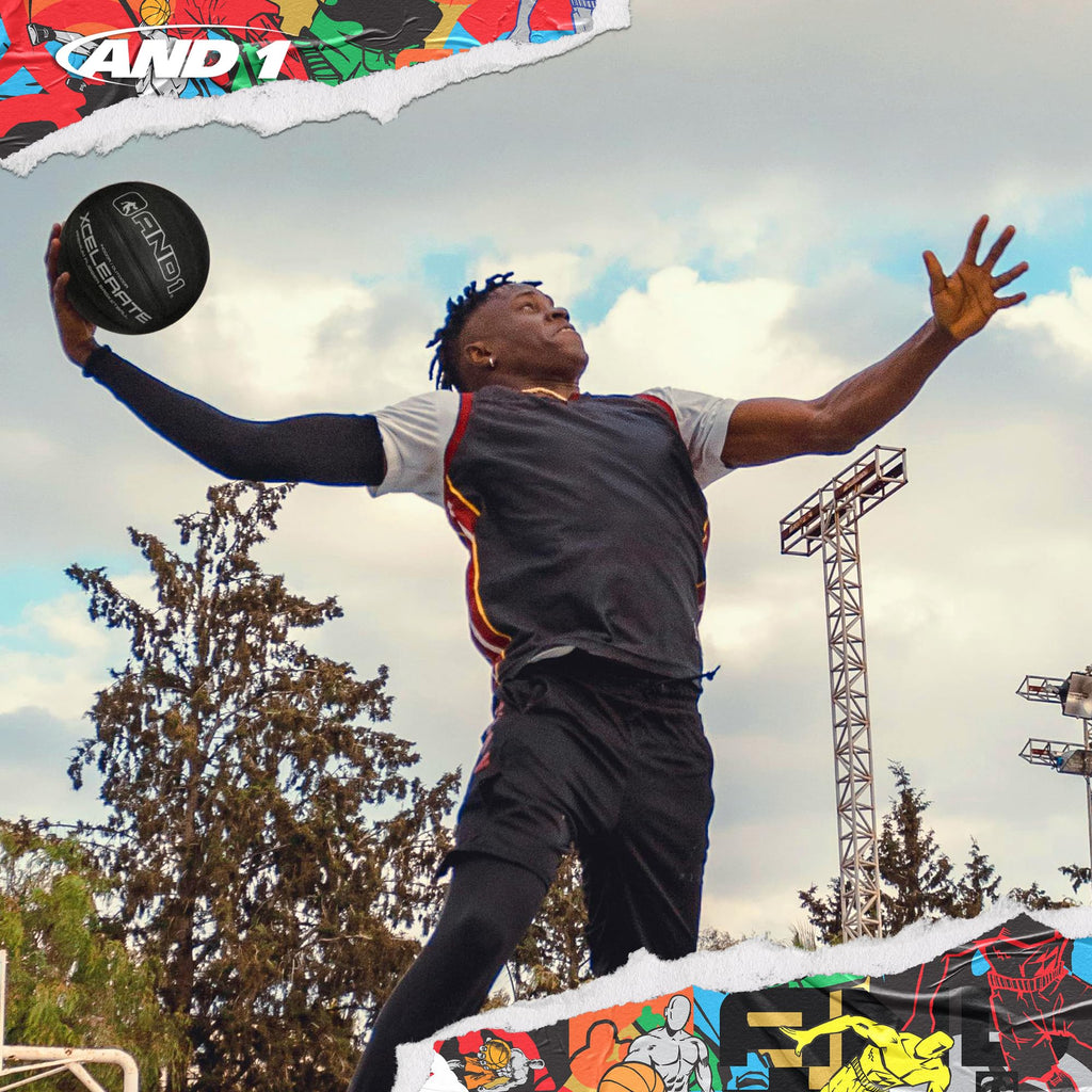 And1 Xcelerate Rubber Basketball: Game Ready, Official Regulation Size 7 (29.5      ) Streetball, Made For Indoor/Outdoor Basket