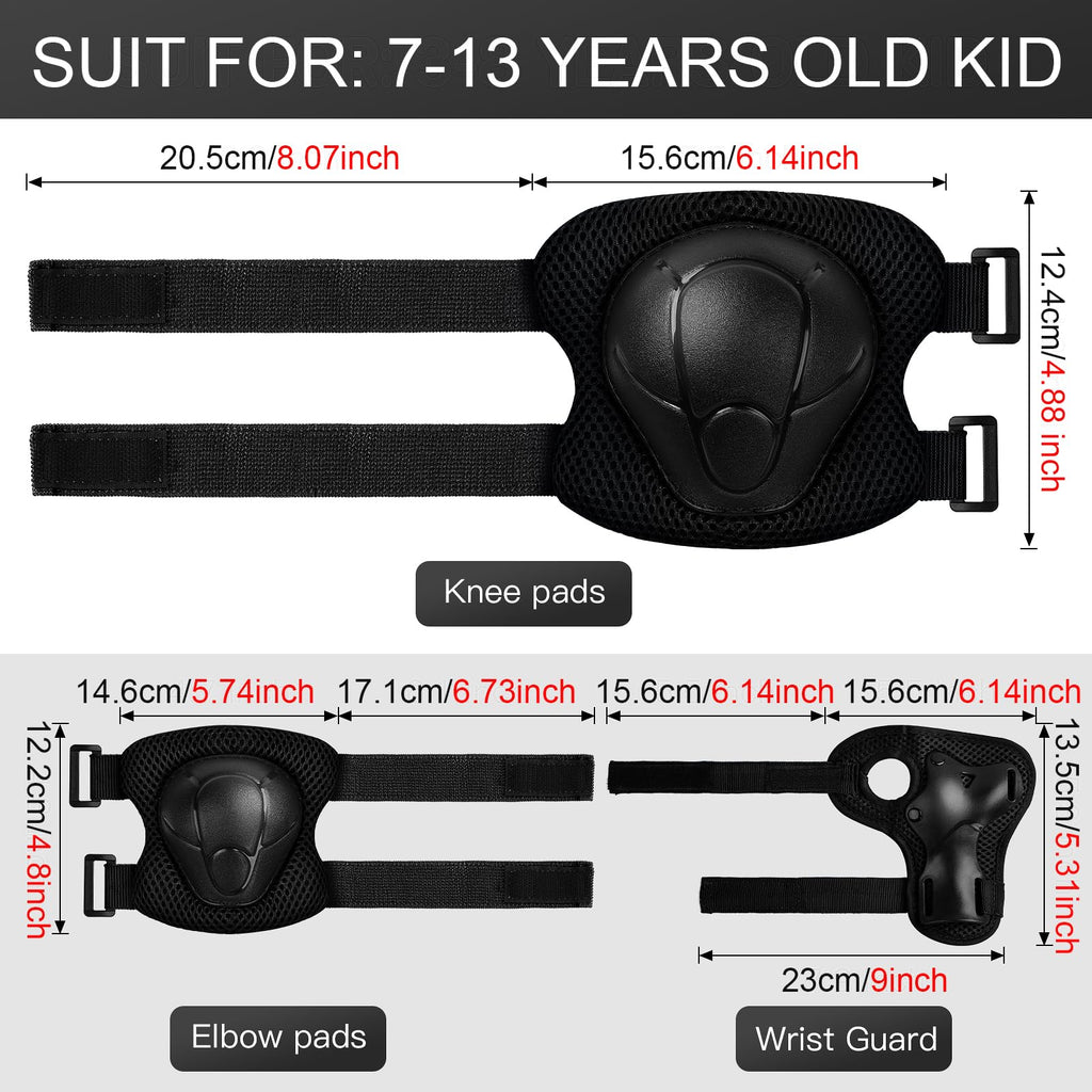 Kids Protective Gear Set Wemfg Knee Pads For Kids 7-13 Years Toddler Knee And Elbow Pads With Wrist Guards 3 In 1 For Skating Cy