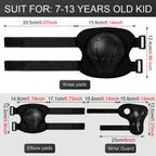 Kids Protective Gear Set Wemfg Knee Pads For Kids 7-13 Years Toddler Knee And Elbow Pads With Wrist Guards 3 In 1 For Skating Cy