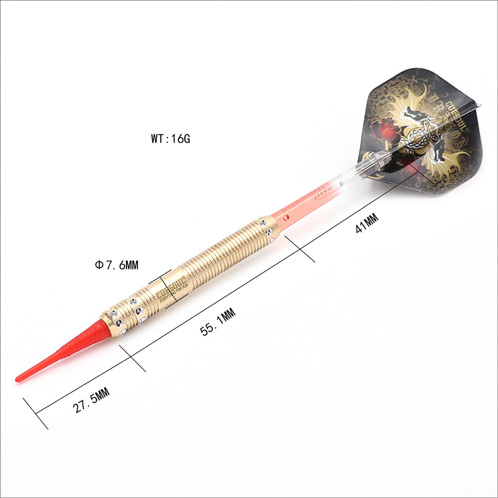 Black Scorpion Cuesoul New Soft Tip Darts With 16 Grams Barresls(C.Fb.Stbs075-B1108)