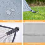 Camping Tarp With Poles, 16X12 Ft Camping Canopy, Waterproof Tent Tarp, Rain Shelter For Camping, Picnic,Beach, Outdoor Activiti