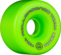 Rollerbones Team Logo Recreational Roller Skate Wheels (Set of 8), Green, 62mm