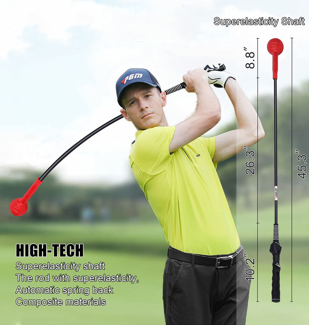 Pgm Golf Swing Trainer Aid -2.0 Golf Swing Training Aid Golf Practice Warm-Up Stick For Strength Flexibility And Tempo Training