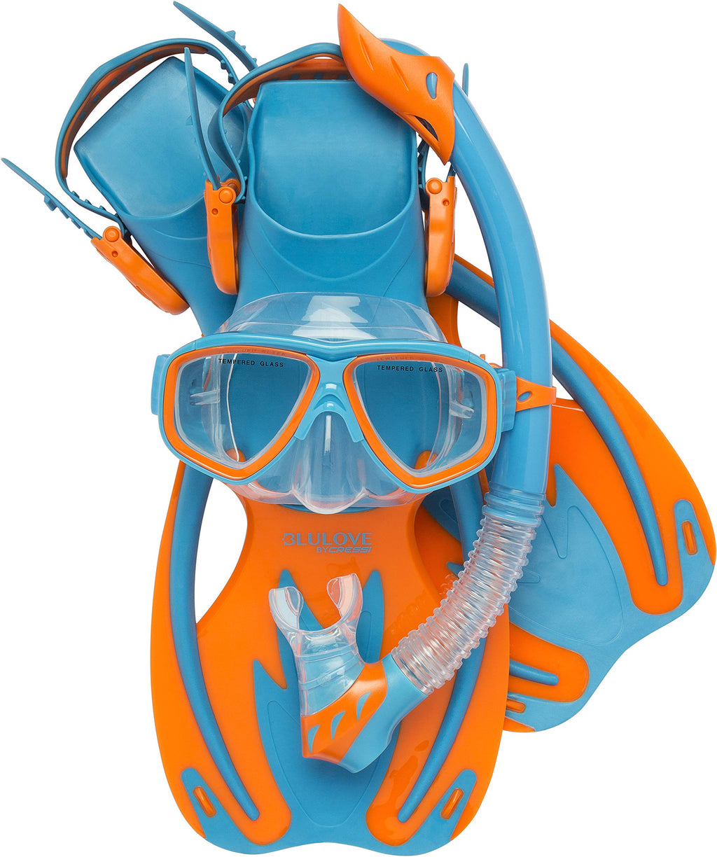 Cressi Rocks Kids Set, Blueorange, Lxl