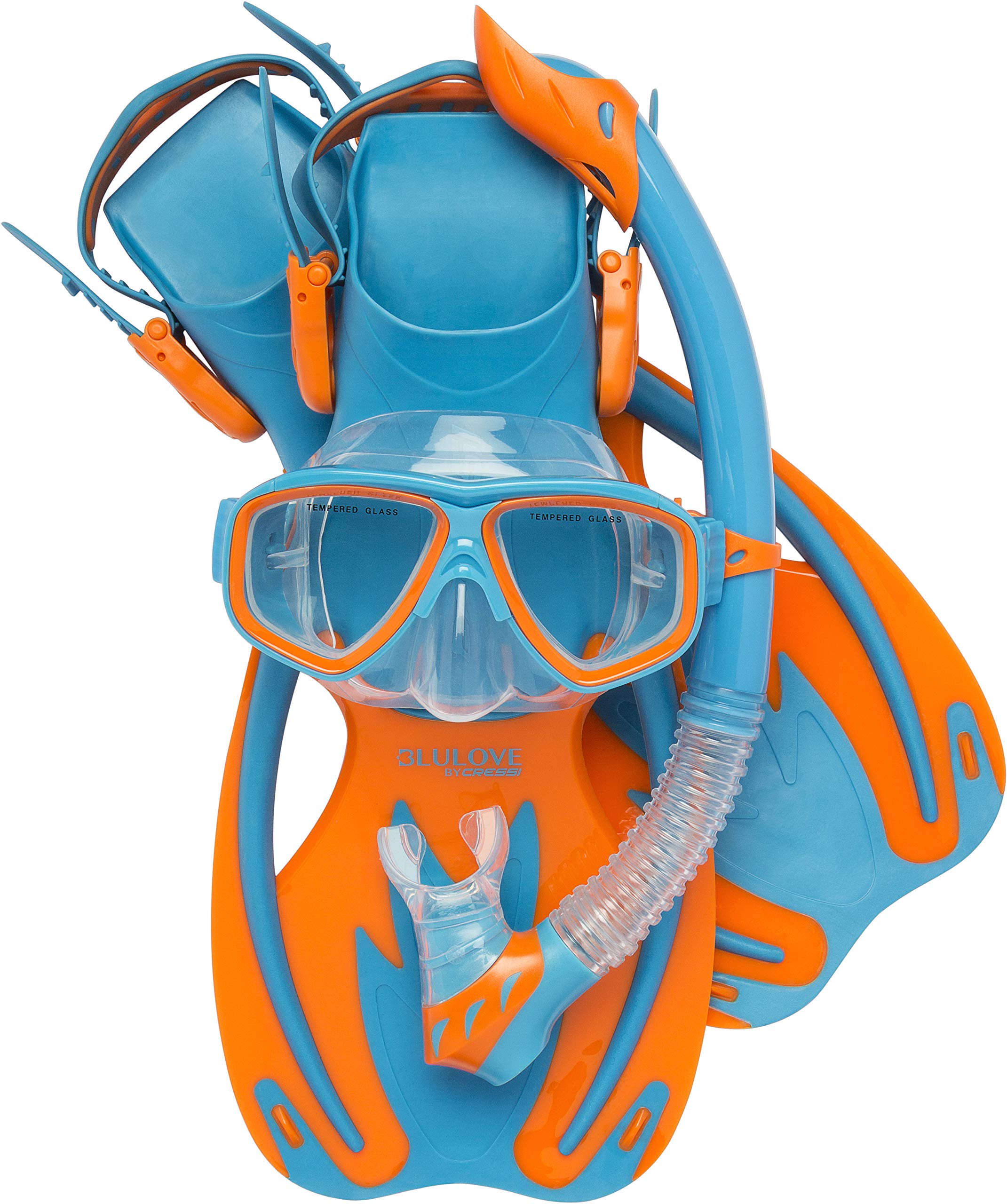 Cressi Rocks Kids Set, Blueorange, Lxl